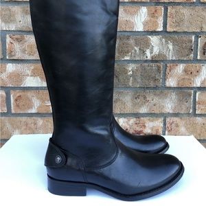 💥2x HP 💥 Woman’s Frye Melissa back bottom knee high Black boots size 8